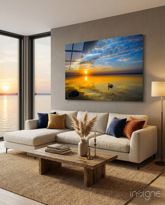 Swan Glass Wall Art