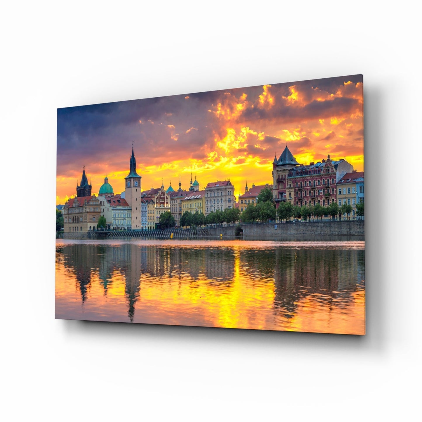 Prague Glass Wall Art