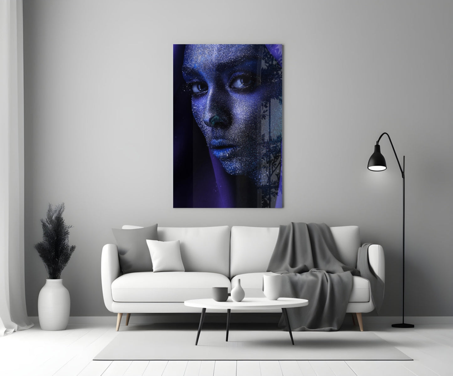 Woman Portrait 2 Glass Wall Art