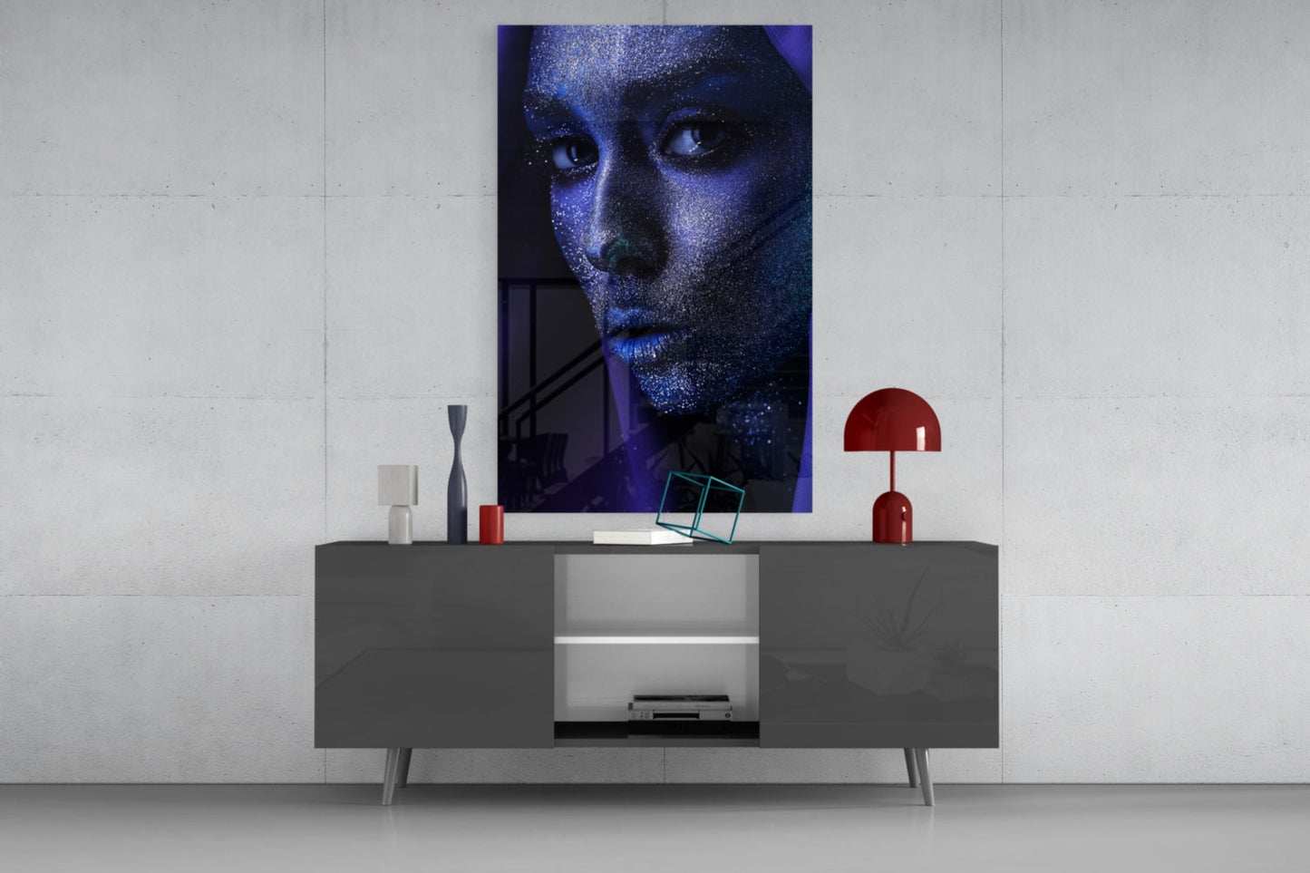 Woman Portrait 2 Glass Wall Art