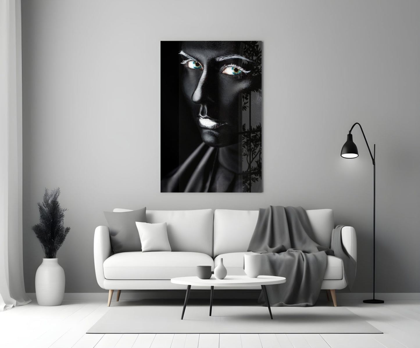 Female Portrait 11 Glass Wall Art