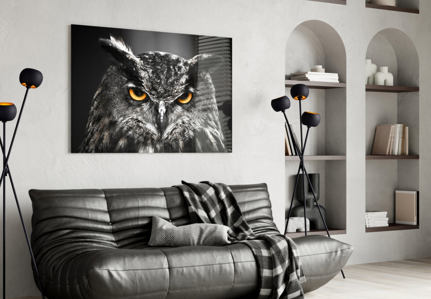Owl Glass Wall Art