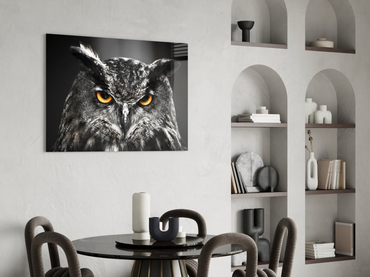 Owl Glass Wall Art