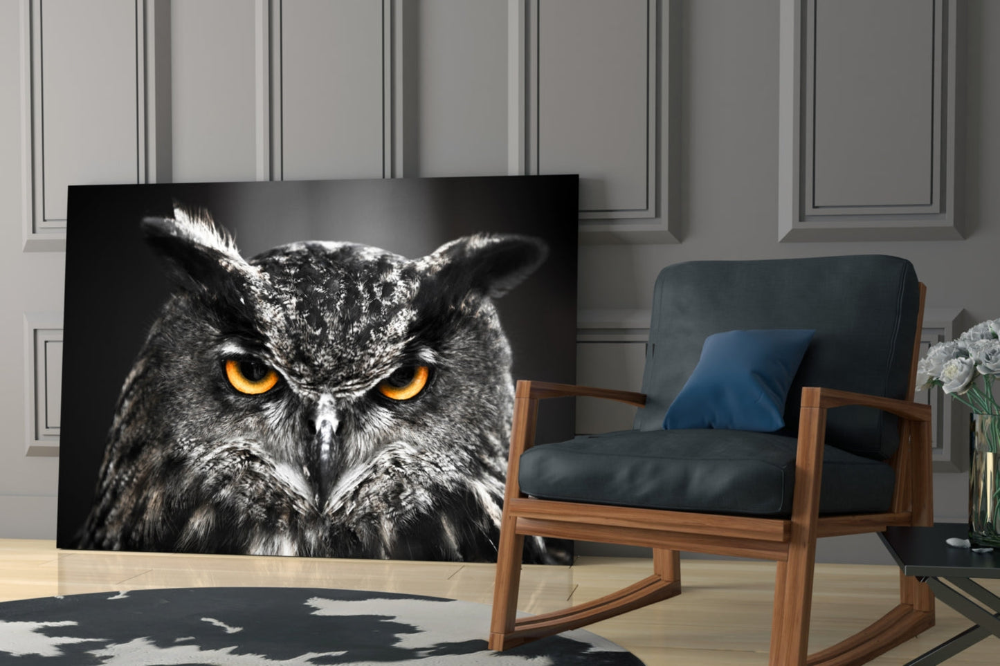 Owl Glass Wall Art