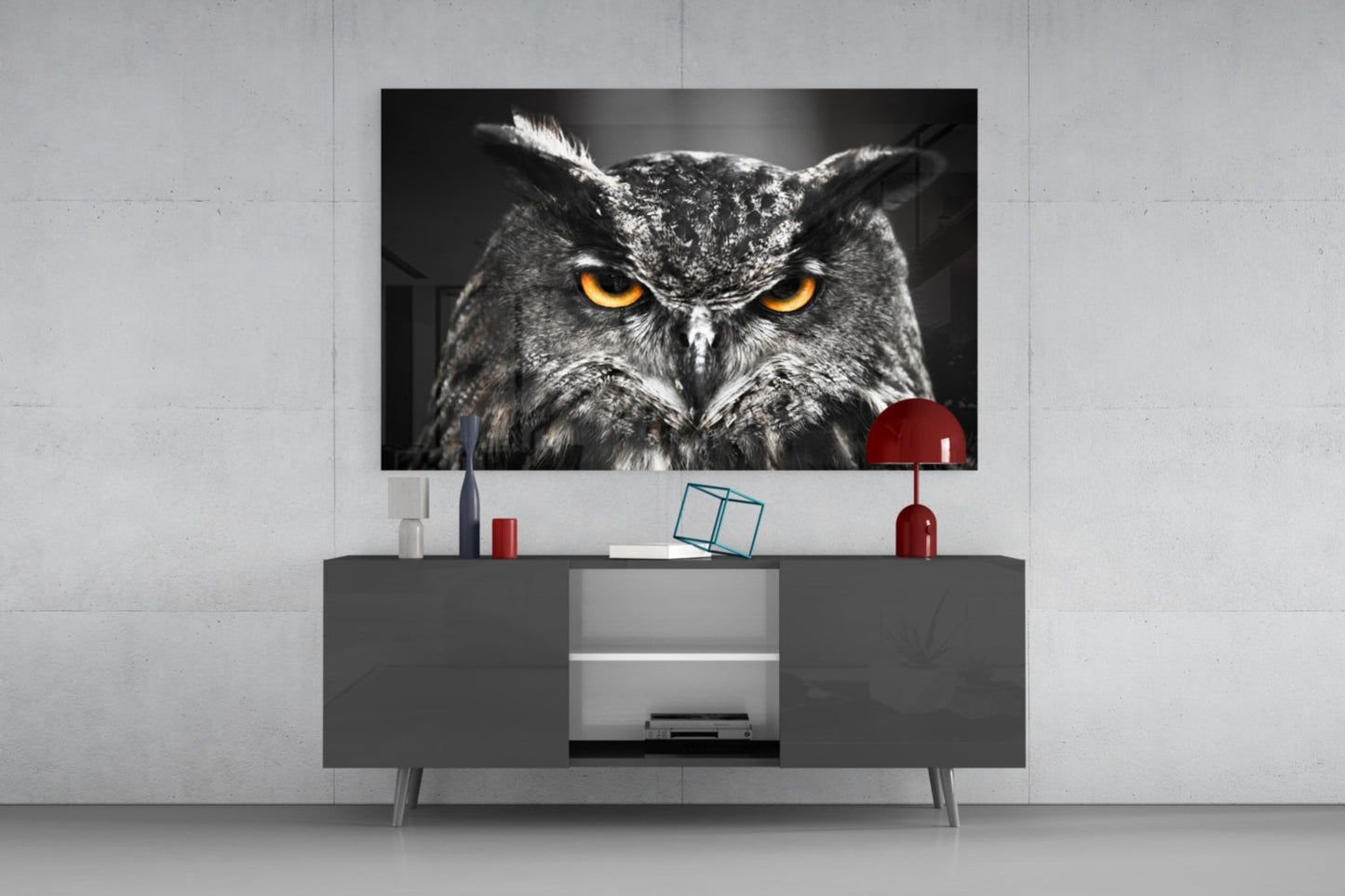 Owl Glass Wall Art