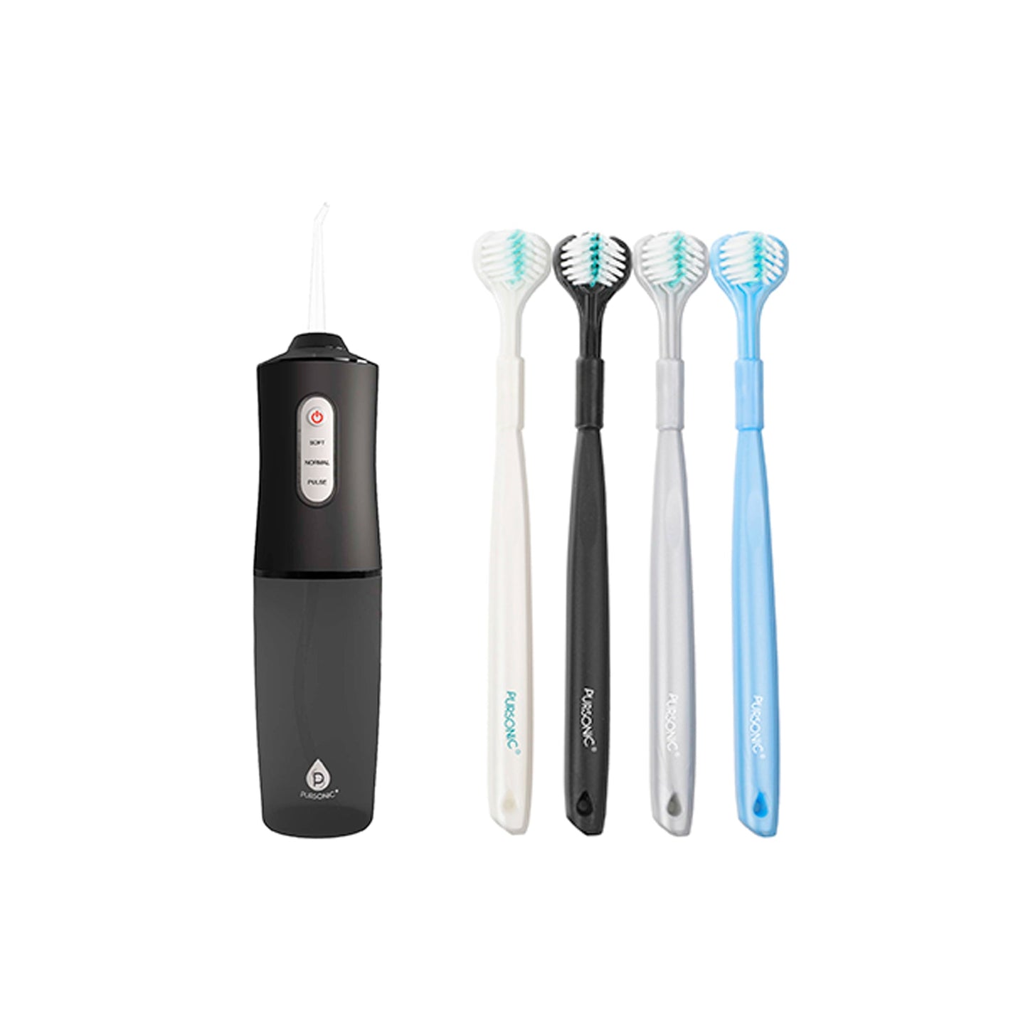 USB Rechargeable Water Flosser & 3D Advanced Tech Toothbrush Set-0