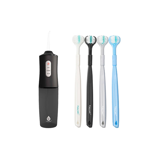 USB Rechargeable Water Flosser & 3D Advanced Tech Toothbrush Set-0