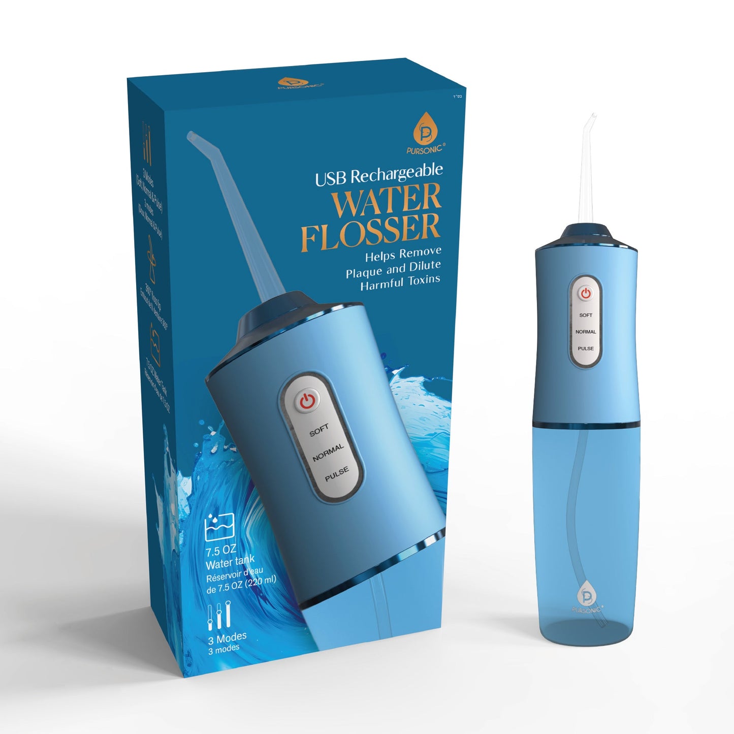USB Rechargeable Water Flosser Helps Remove Plaque & Dilute Harmful Toxins-5