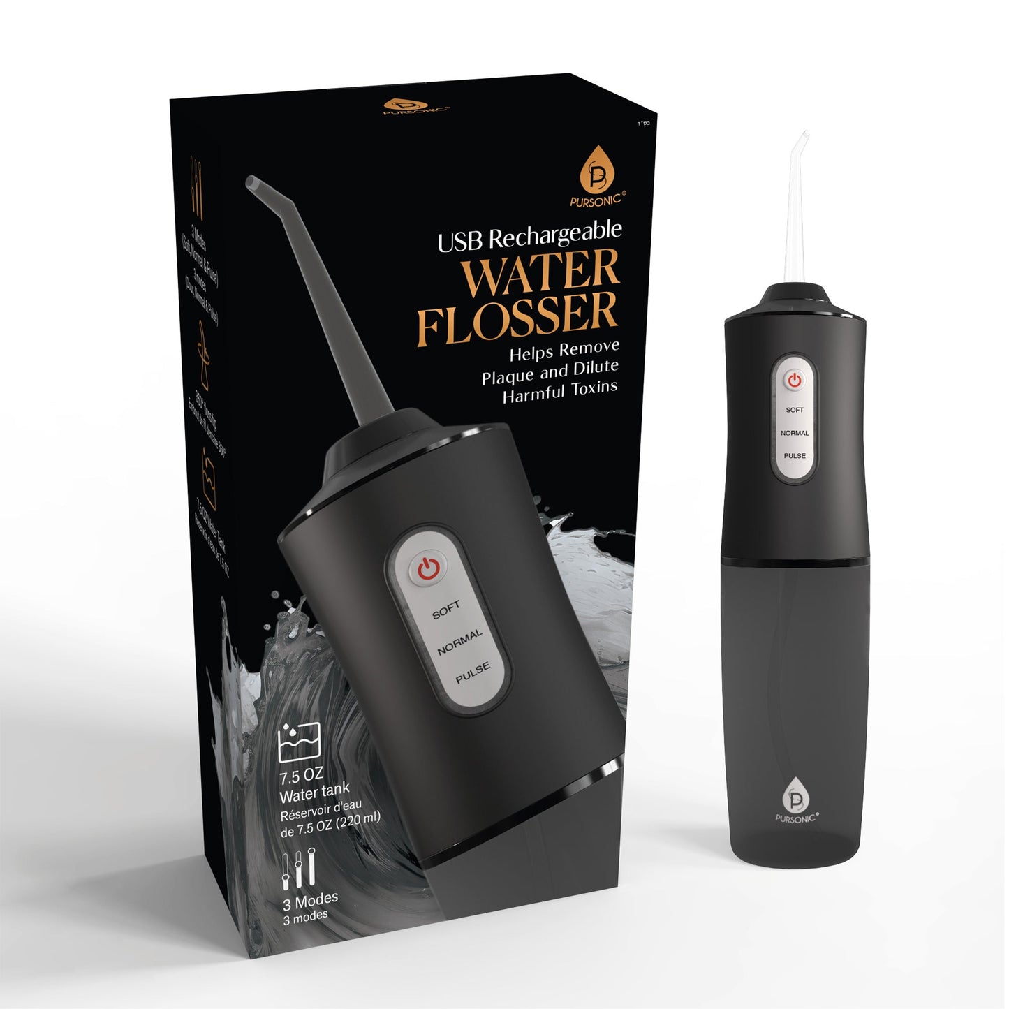 USB Rechargeable Water Flosser Helps Remove Plaque & Dilute Harmful Toxins-4
