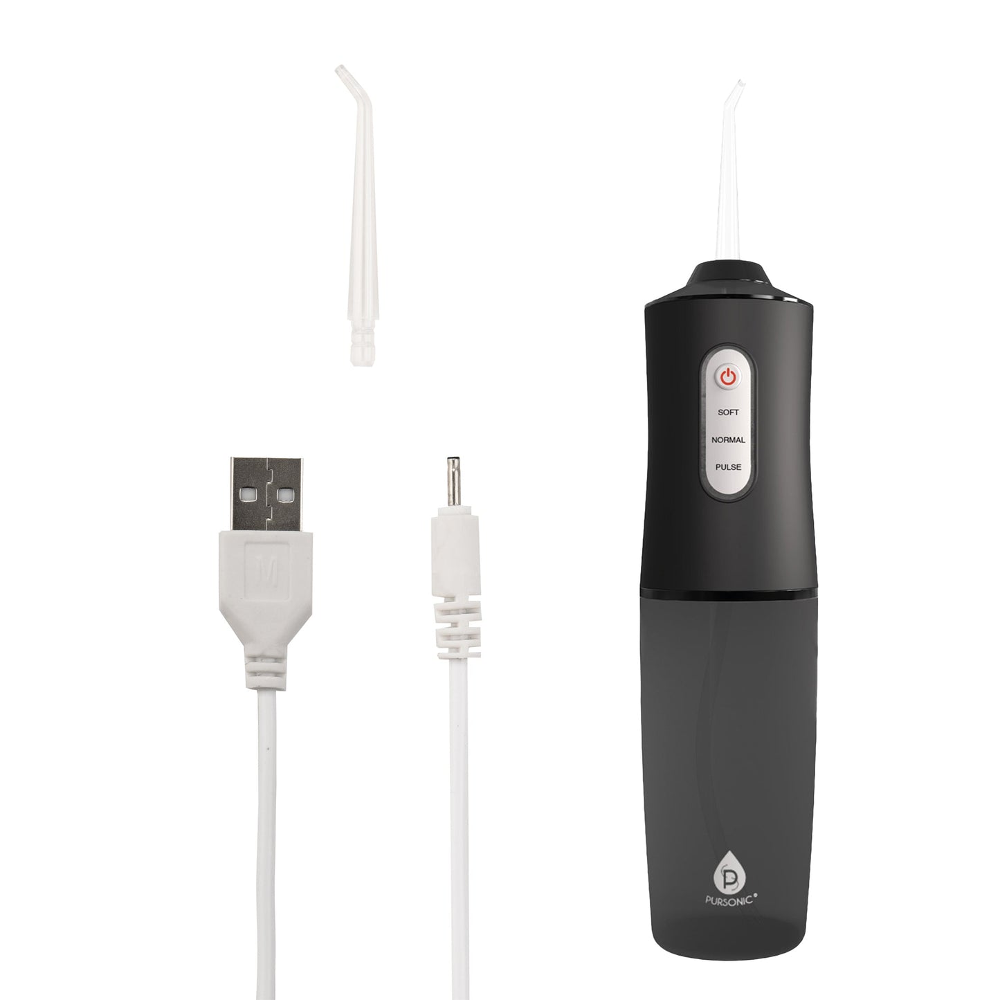 Him’s and Her’s – Pursonic USB Rechargeable Water Flossers (Black & Pink)-3