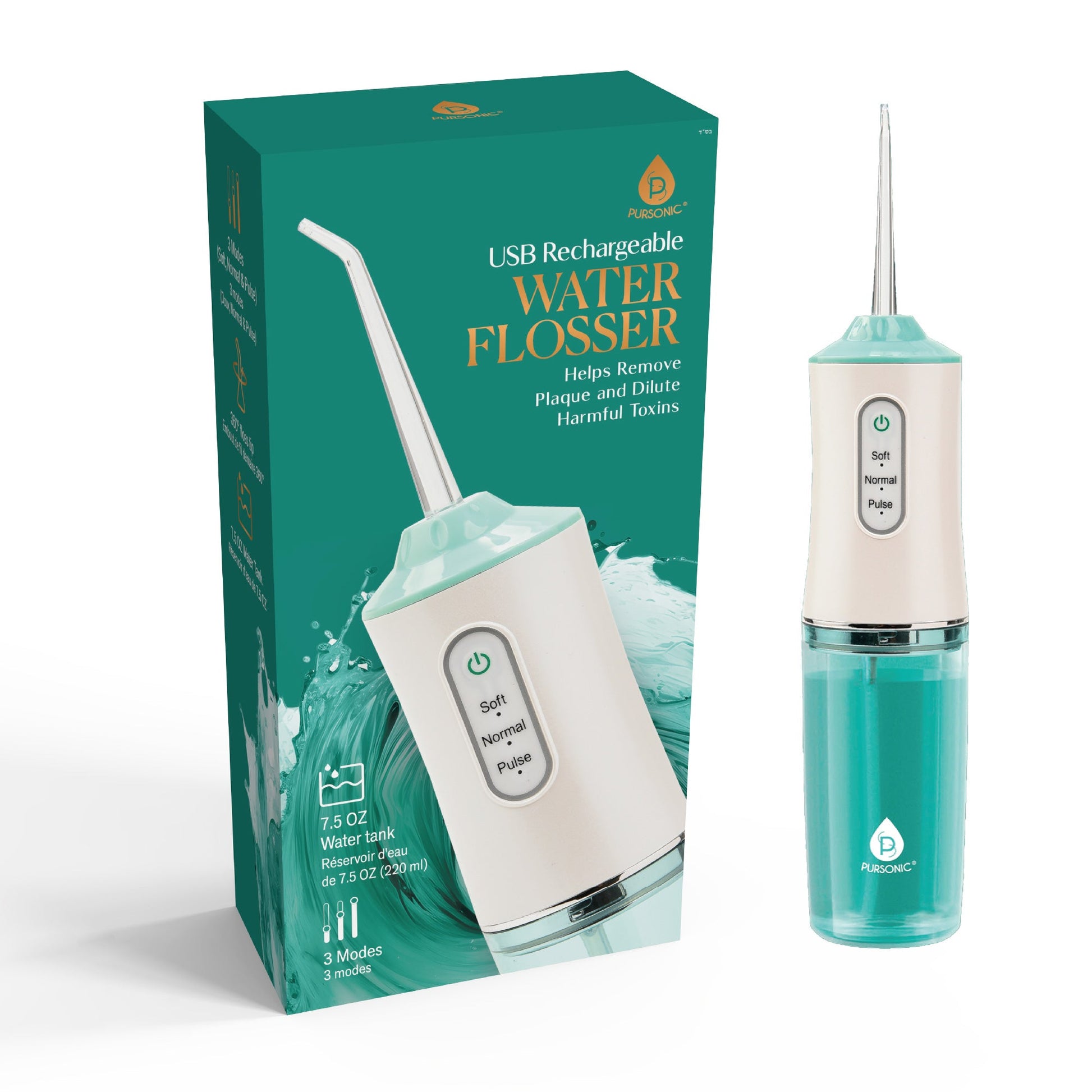 USB Rechargeable Water Flosser Helps Remove Plaque & Dilute Harmful Toxins-0