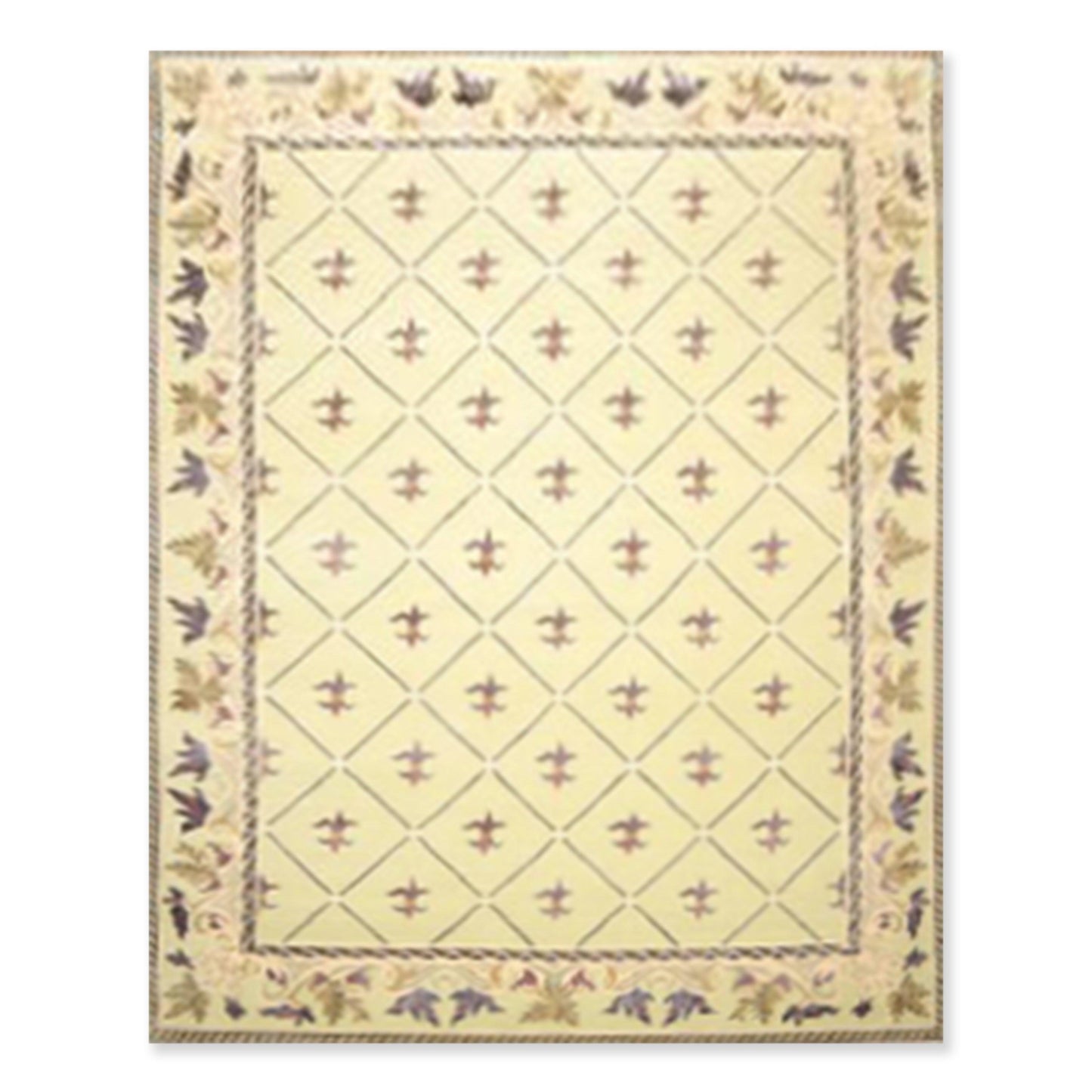 8'1"x10’1" Hand Knotted Victorian Wool/Silk Tibetan Oriental Area Rug Pistachio-0