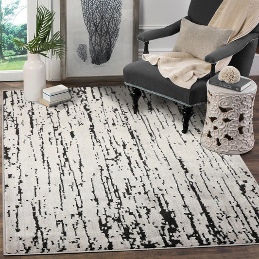 Multi Size Blue, Beige Machine Made Polypropylene Lisette Modern & Contemporary Oriental Area Rug-0