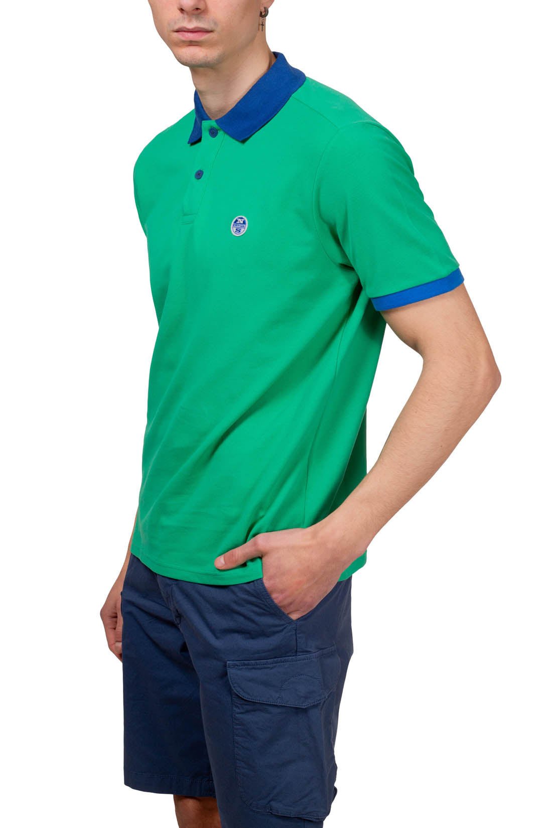 NORTH SAILS - Men's polo shirt with spoken collar  - Size L-7