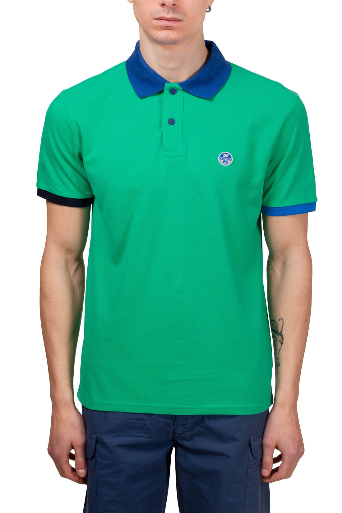 NORTH SAILS - Men's polo shirt with spoken collar  - Size L-5