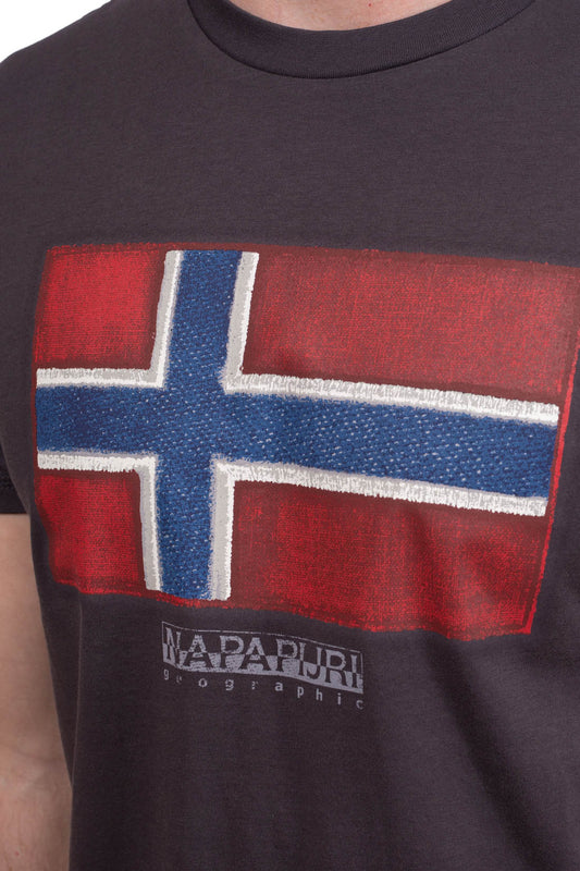 NAPAPIJRI - Men's logo flag T-shirt - Size S-20
