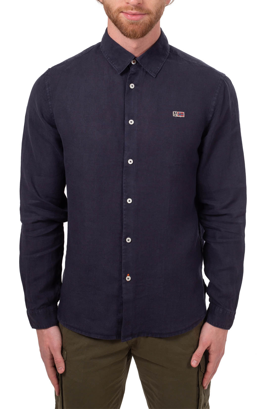 NAPAPIJRI - Men's linen Gilbert shirt  - Size 3XL-10