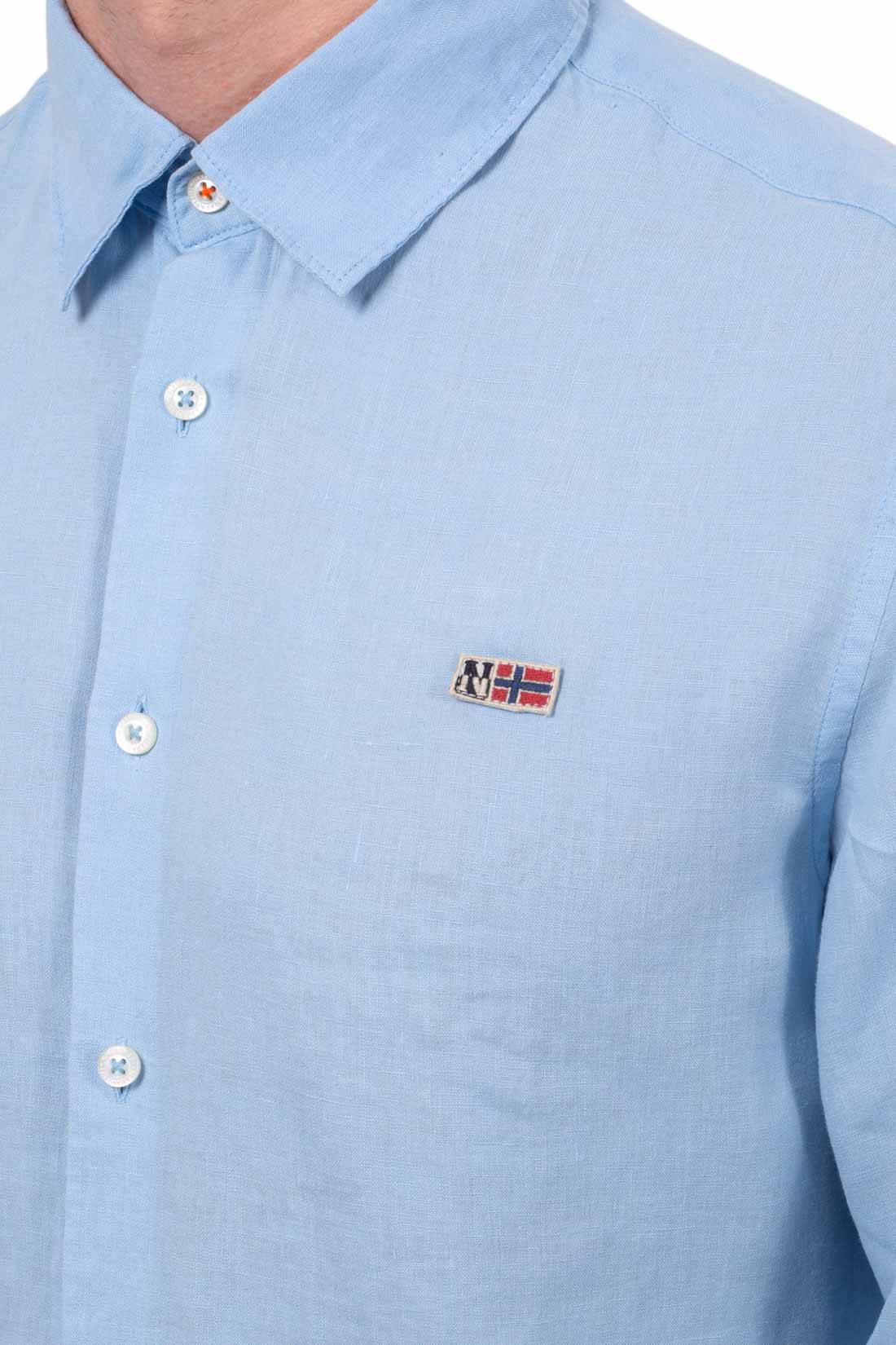 NAPAPIJRI - Men's linen Gilbert shirt  - Size 3XL-17