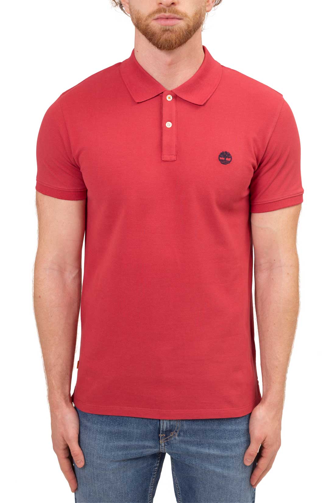 TIMBERLAND - Men's slim polo shirt with logo  - Size S-19