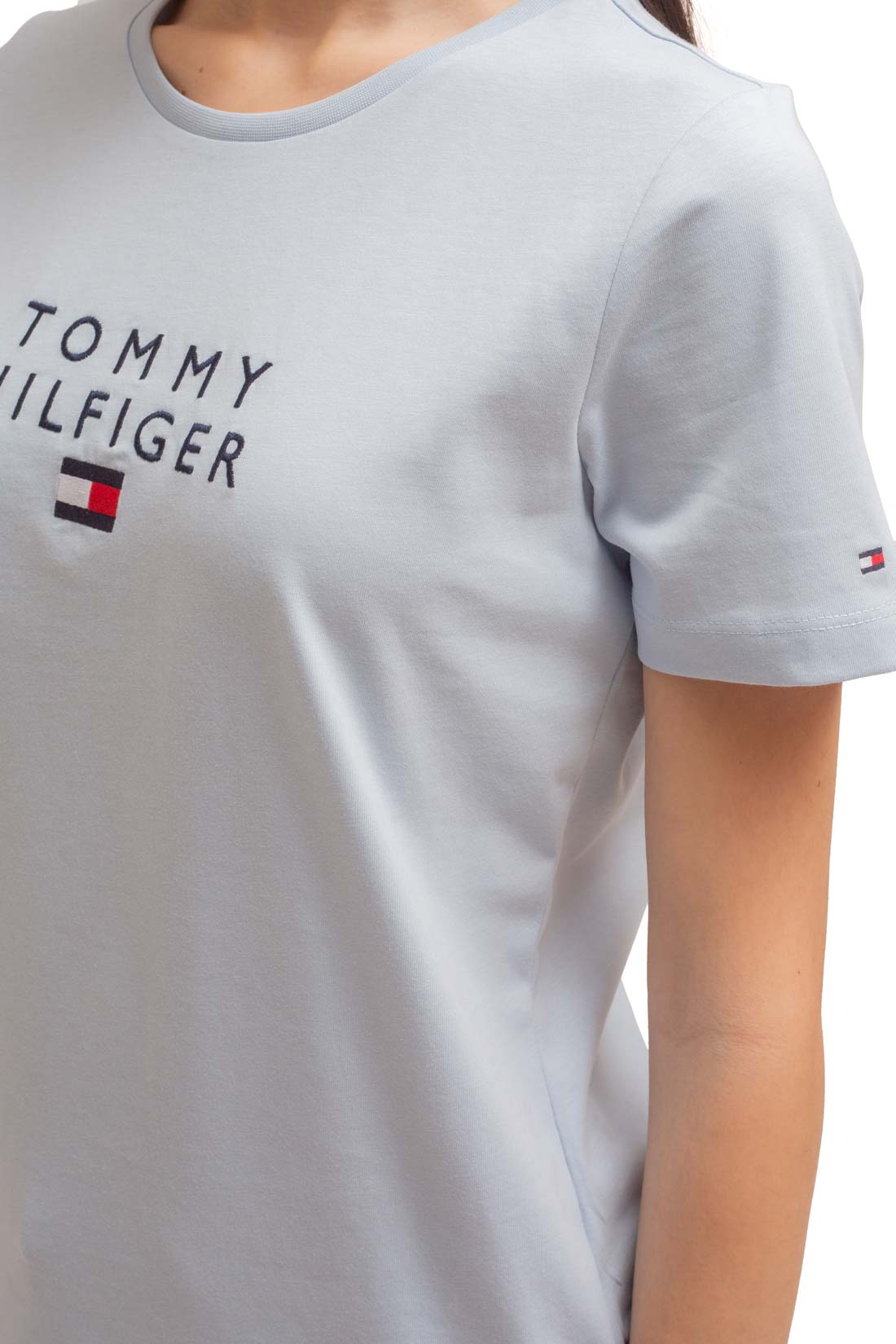 TOMMY HILFIGER - Women's basic T-shirt with logo  - Size S-2