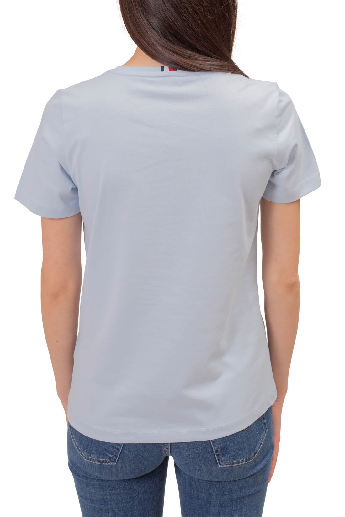 TOMMY HILFIGER - Women's basic T-shirt with logo  - Size S-3