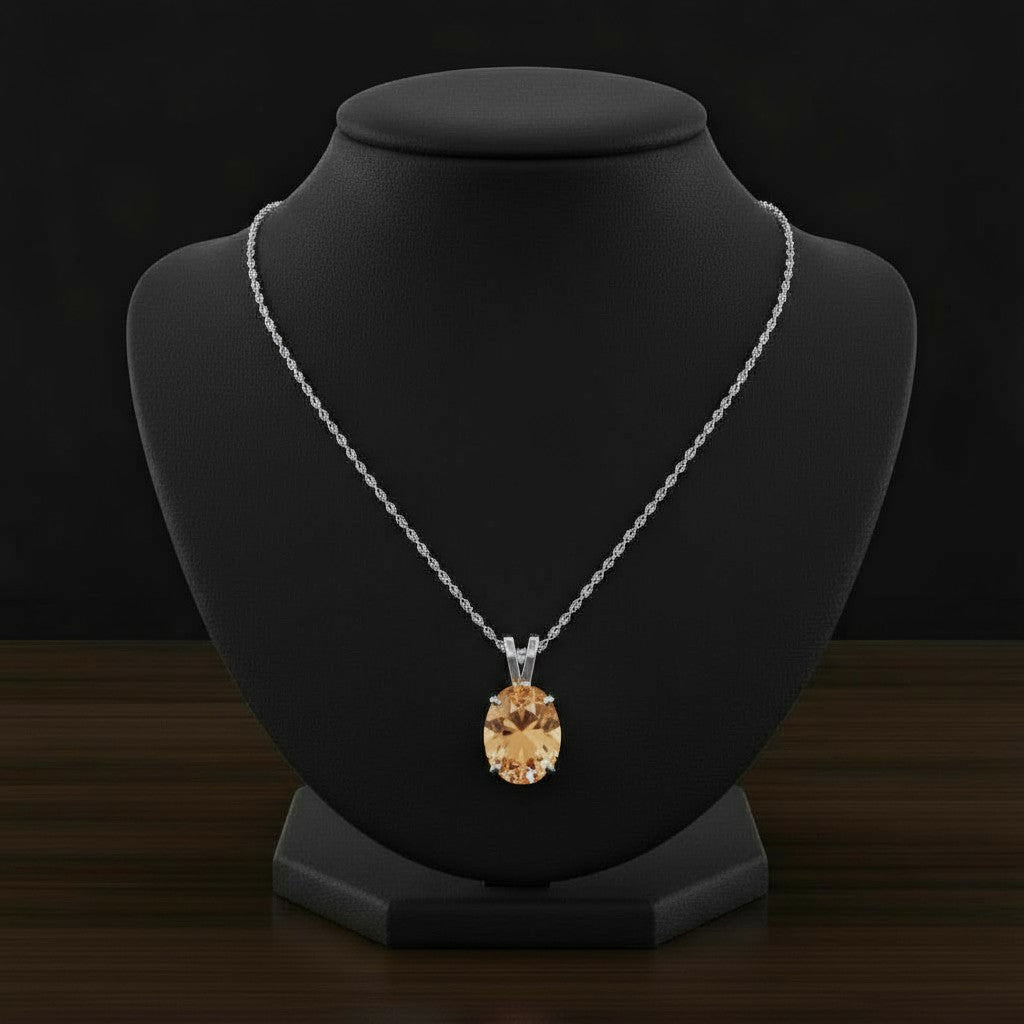 "Eternity" Oval Cremation Pendant 8x10mm