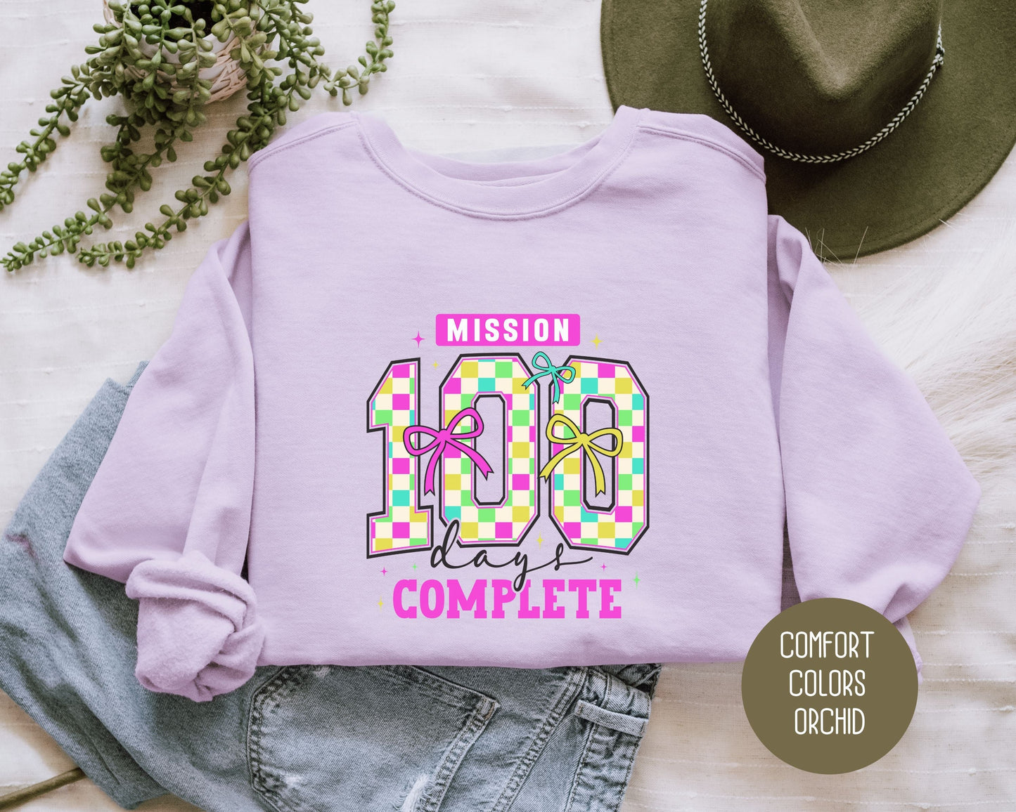 100 Days Of School Comfort Colors Sweatshirt-3