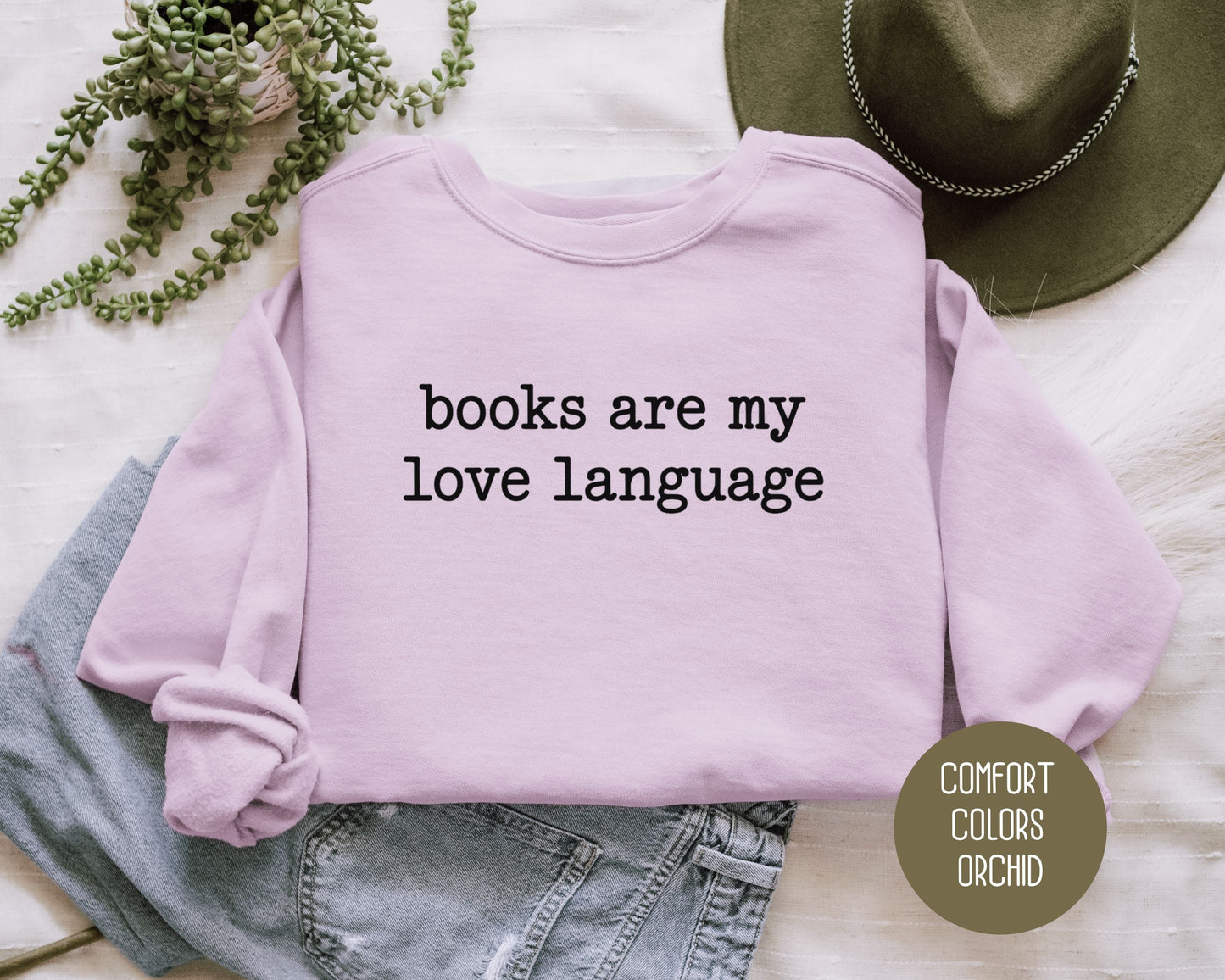 Books are My Love Language Comfort Colors Sweatshirt-6
