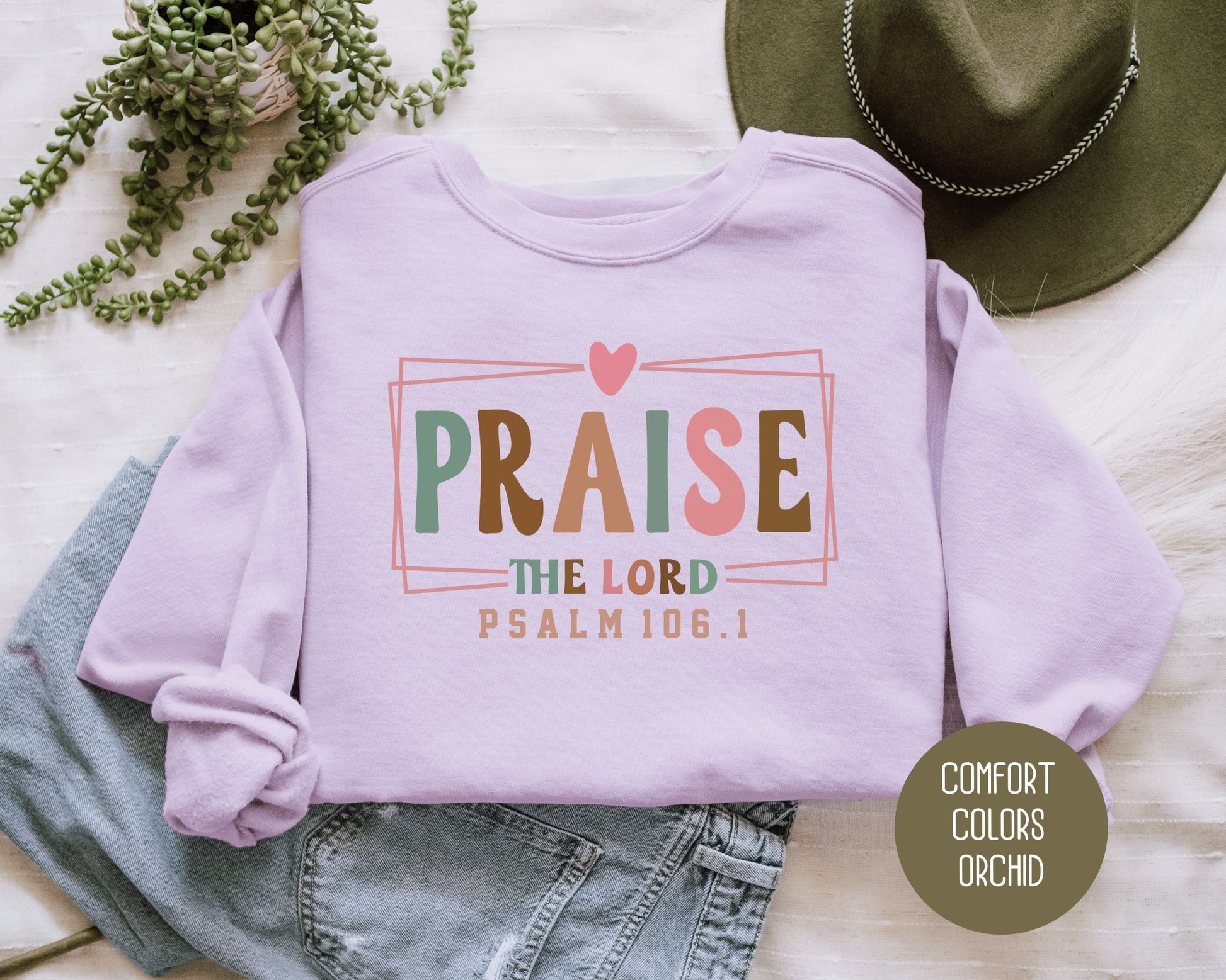 Praise the Lord Comfort Colors Sweatshirt-4