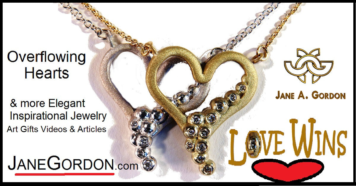 Heart Flow Necklace with Overflowing Diamonds  in 18K Gold-9