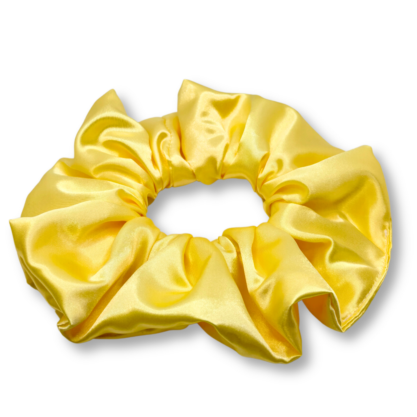 Pastel Yellow Silk Scrunchie