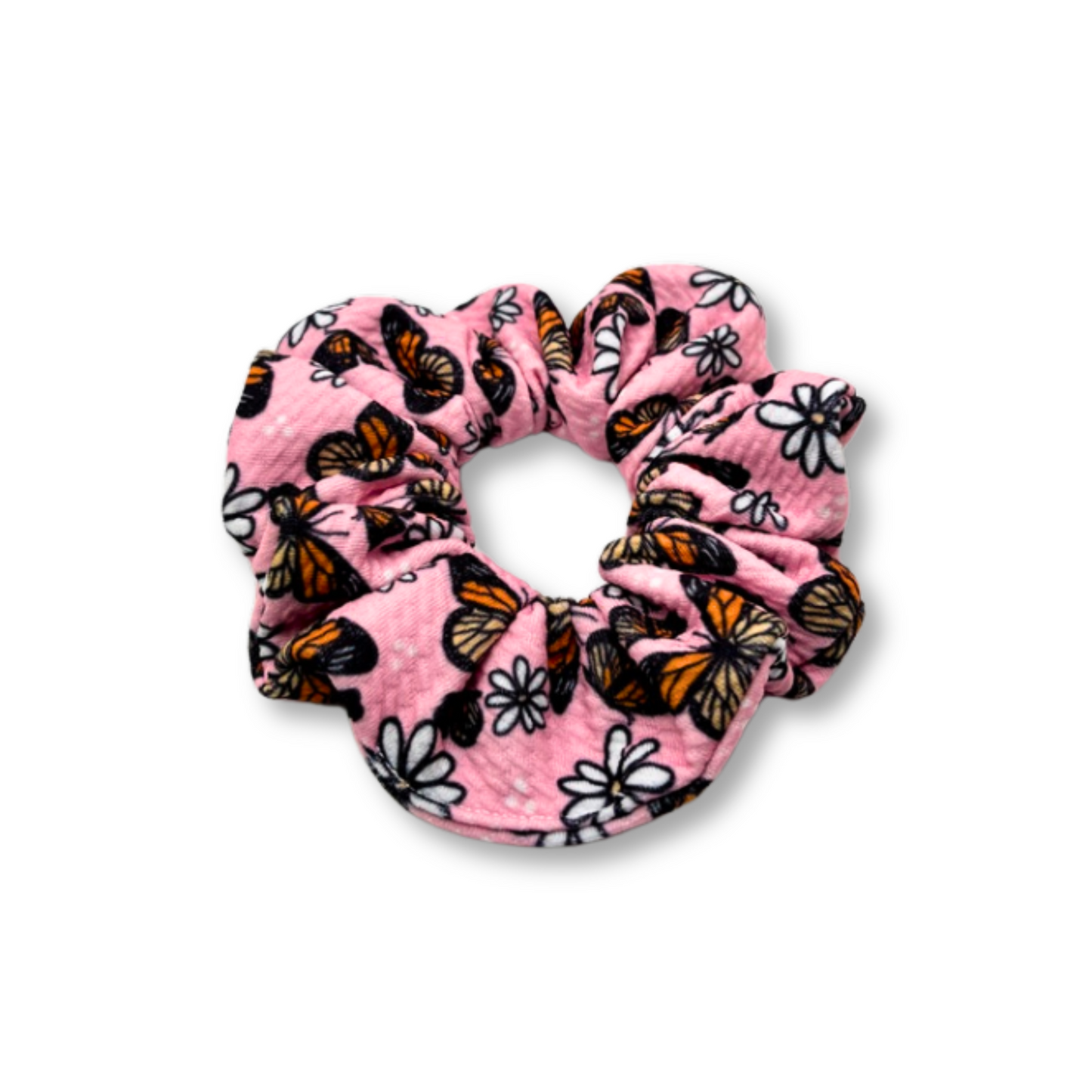 Mini Pink Butterfly Spring Bullet Scrunchie