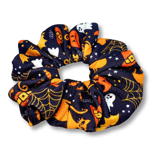 Orange Halloween Party Bullet Scrunchie