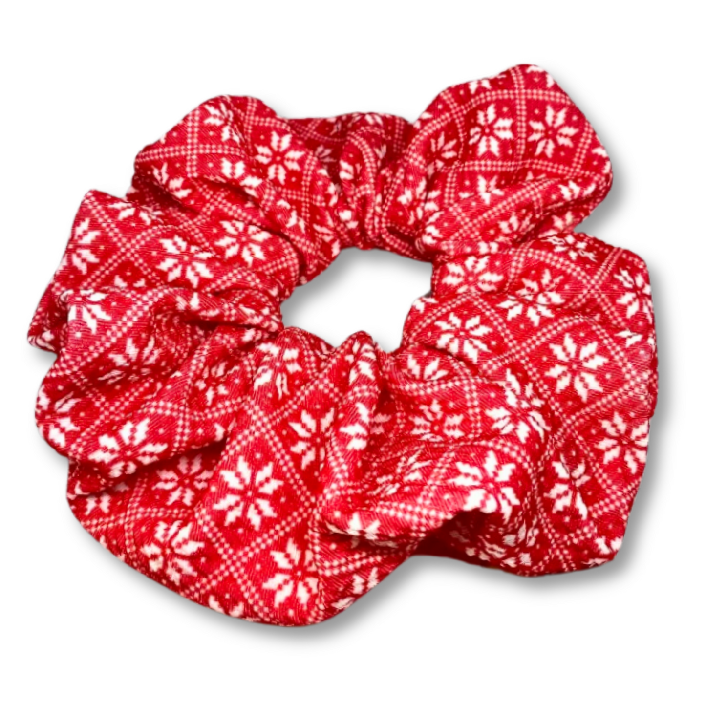 Bright Red Sweater Christmas Bullet Scrunchie