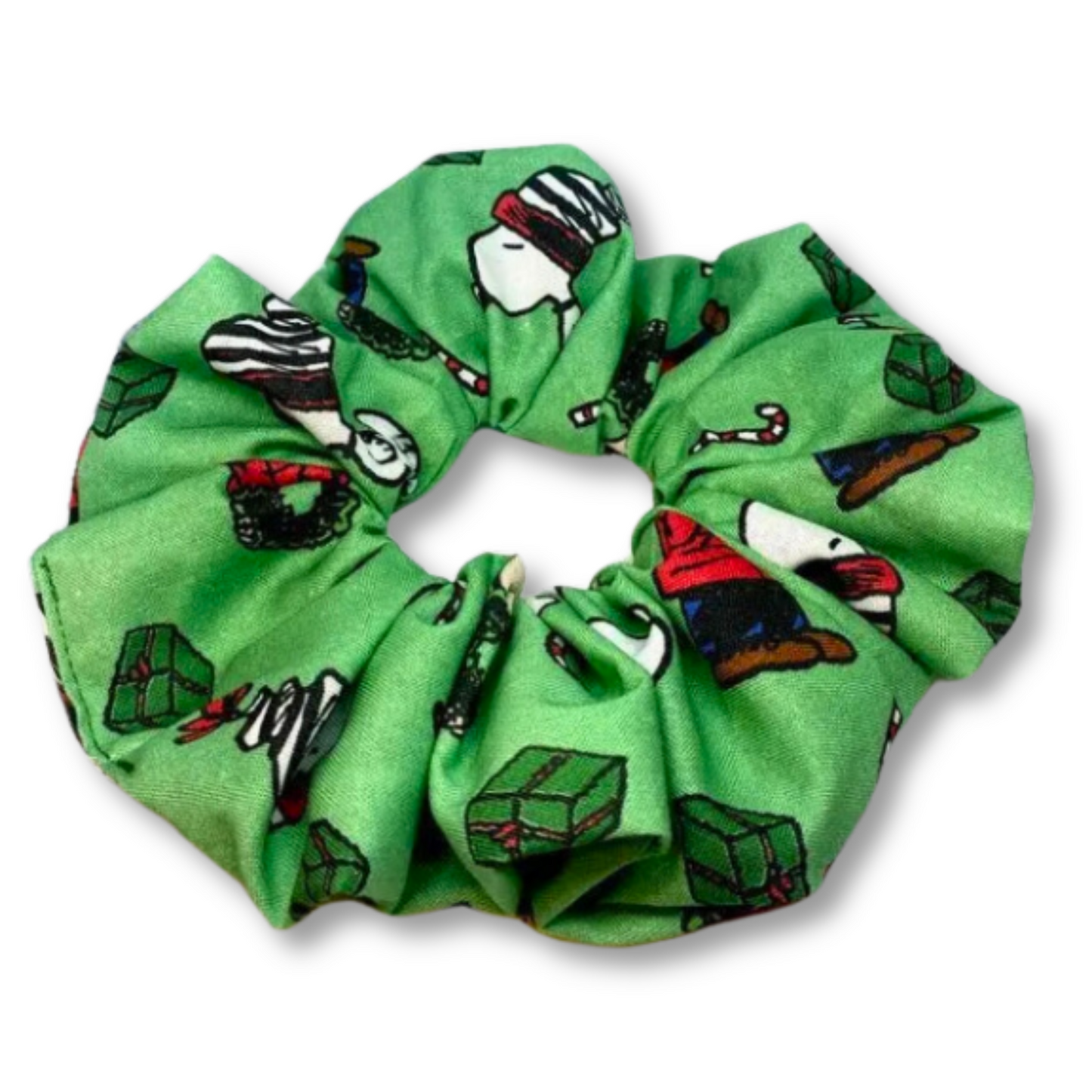 Green Christmas Snoopy Scrunchie