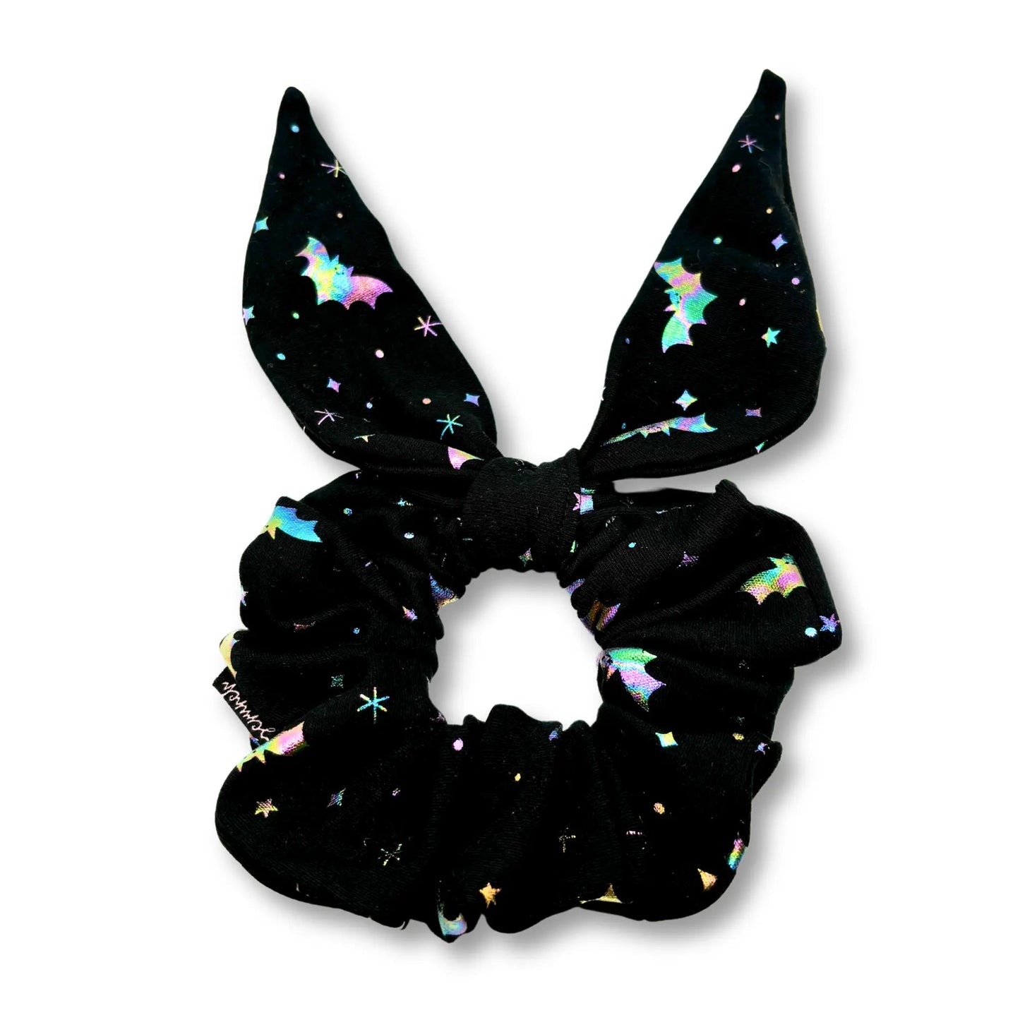 Mini Holographic Bat Tie Scrunchie