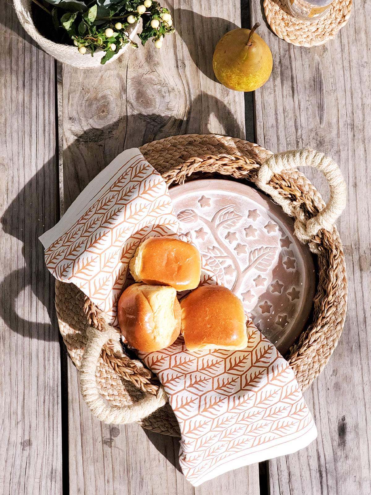 Bread Warmer & Basket Gift Set with Tea Towel - Owl Round-2