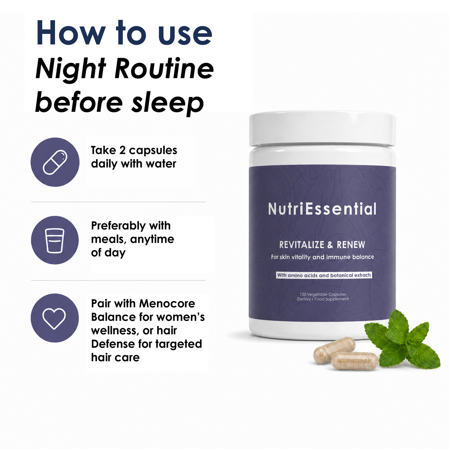 NutriEssential Revitalize & Renew Wellness Capsules