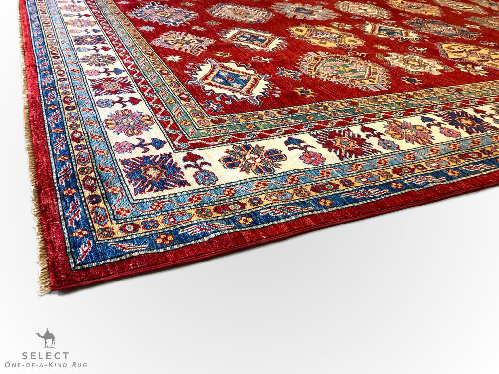 Super Kazak (10'09"x14'01") red/ivory-3