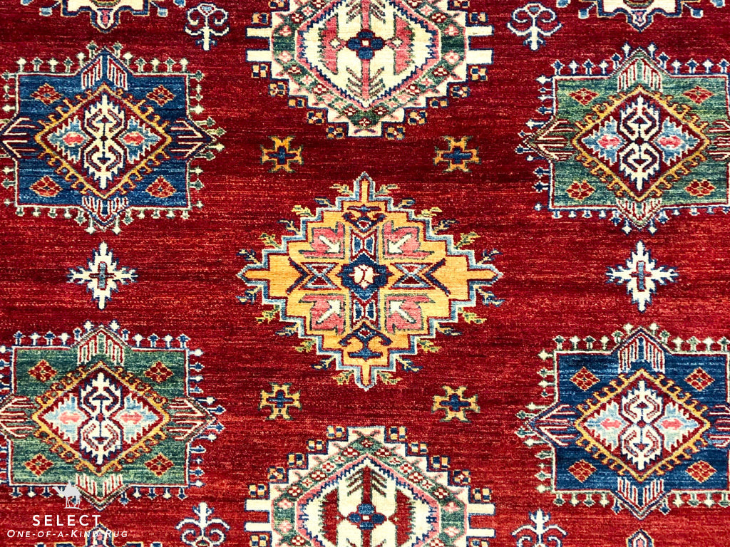 Super Kazak (10'09"x14'01") red/ivory-4