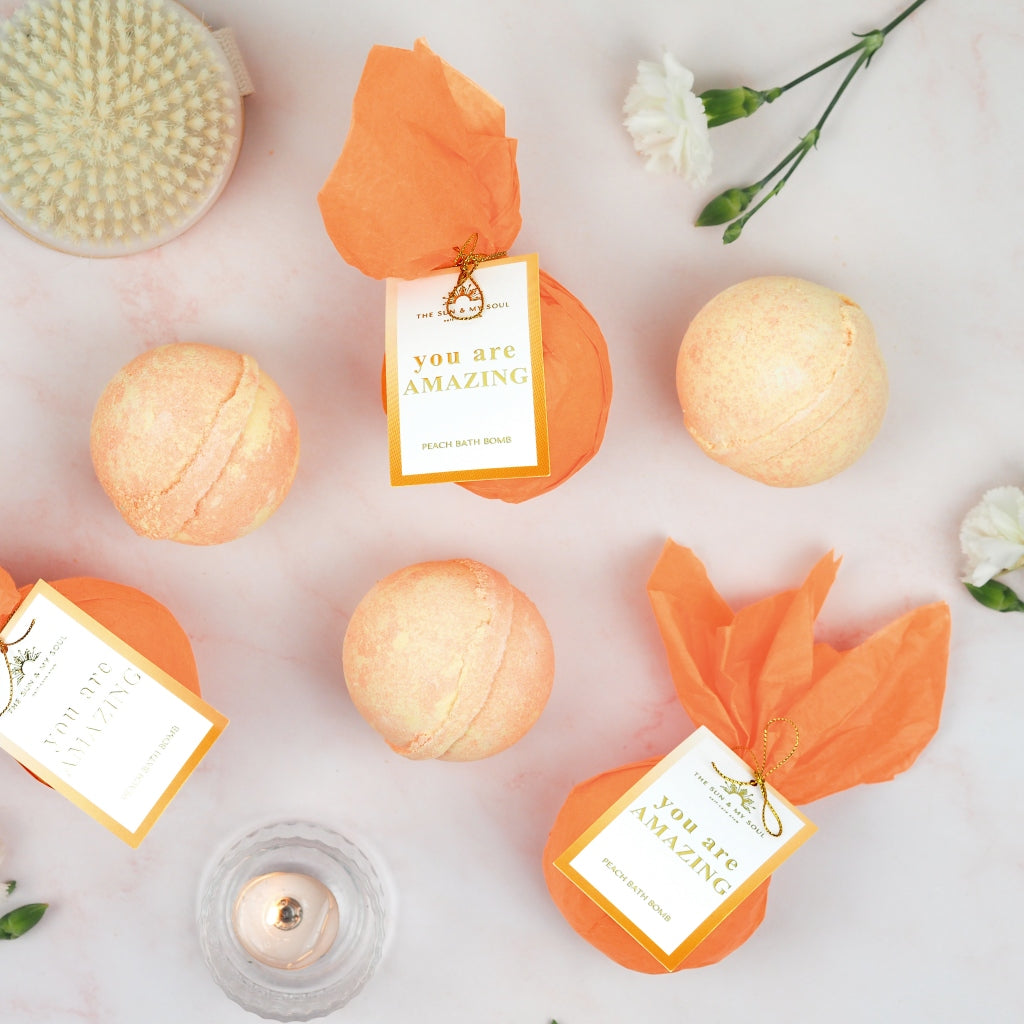 You Are Amazing - Peach Bath Bomb Uplifting Soak-2