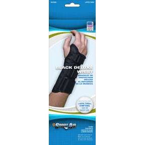 Sport Aid Deluxe Wrist Brace - Right Hand, Medium, Black - Firm Support for Carpal Tunnel & Arthritis
