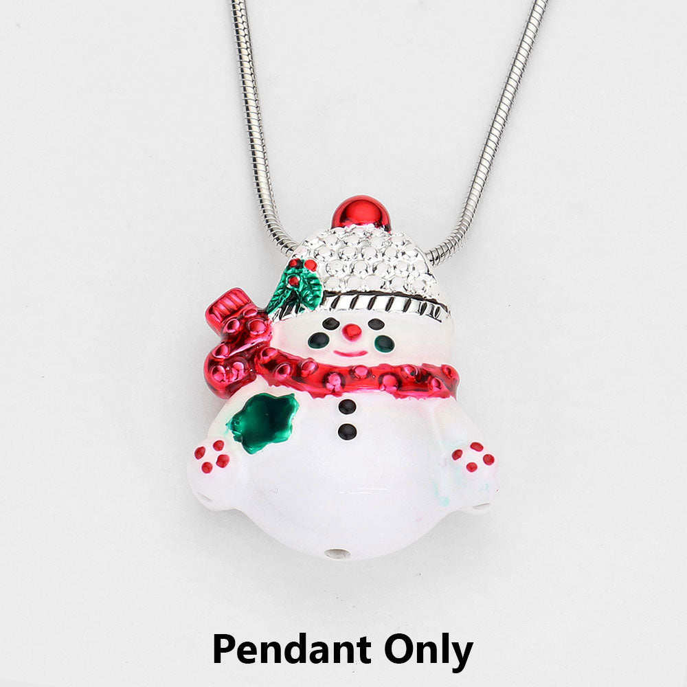 Enamel SnowMan Pendant