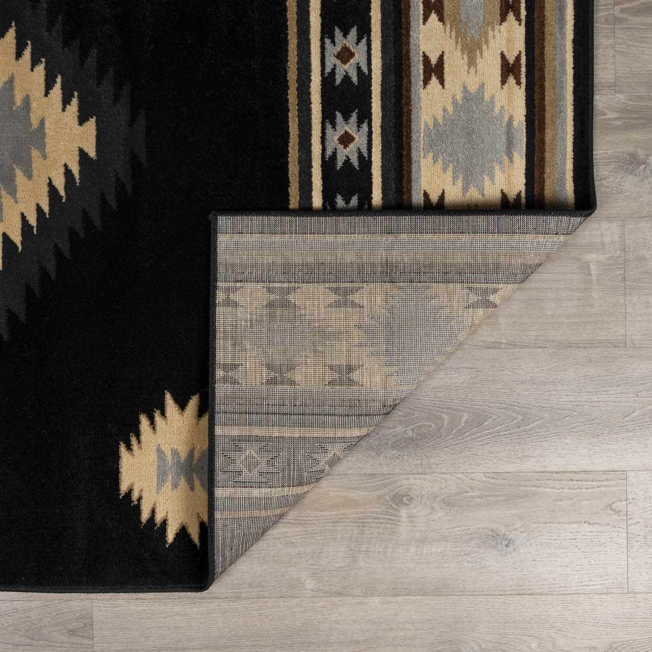 Buckhaven Black Southwestern Area Rug-4