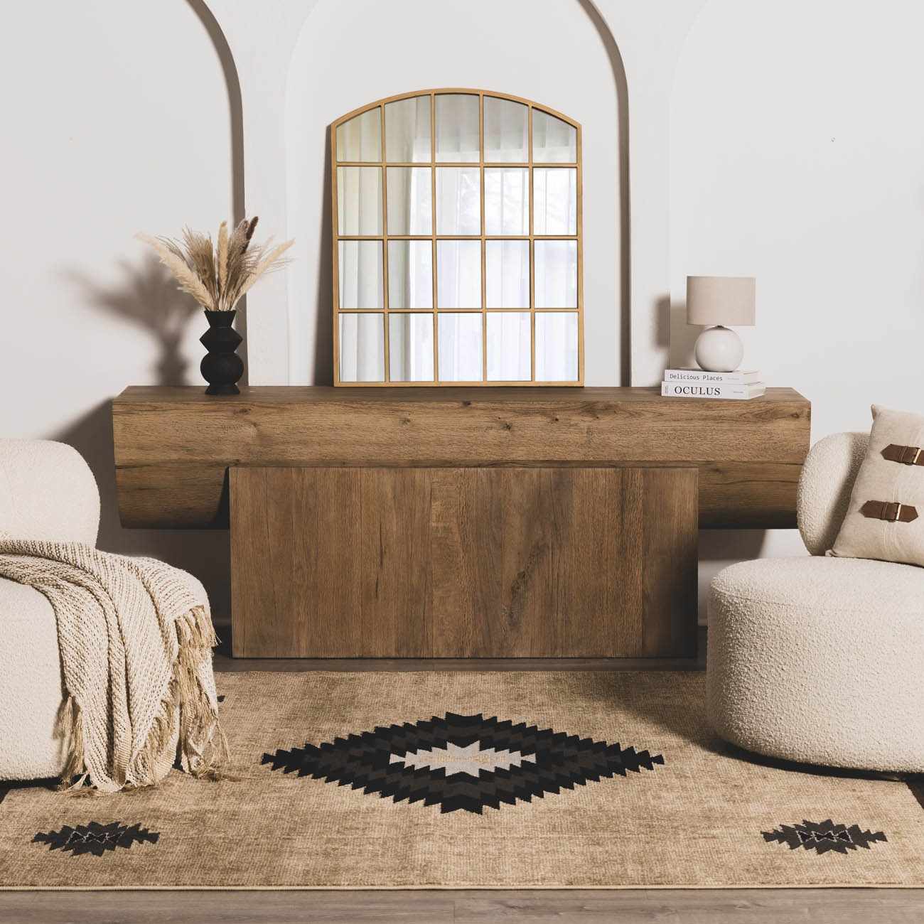 Buckhaven Brown Aztec Carpet-1