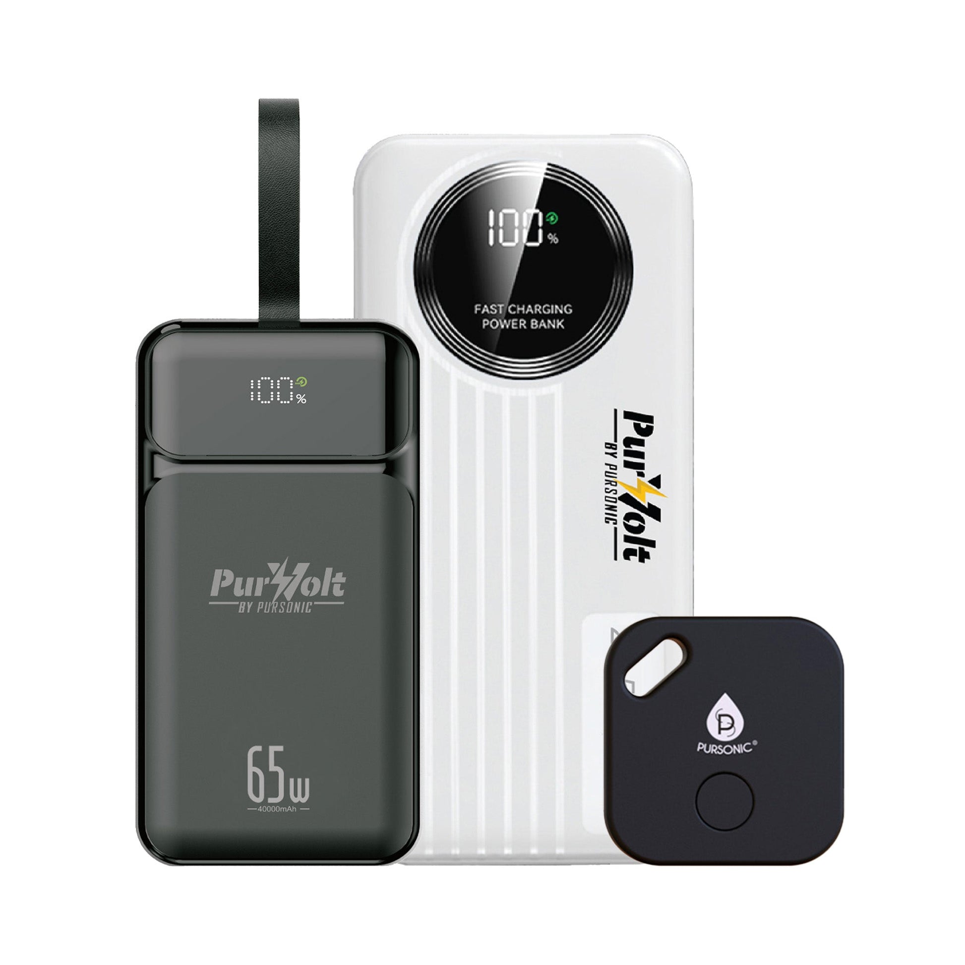 Power & Protection Bundle: 40,000mAh Power Bank, LED Fast Charger & Smart Tracker-0