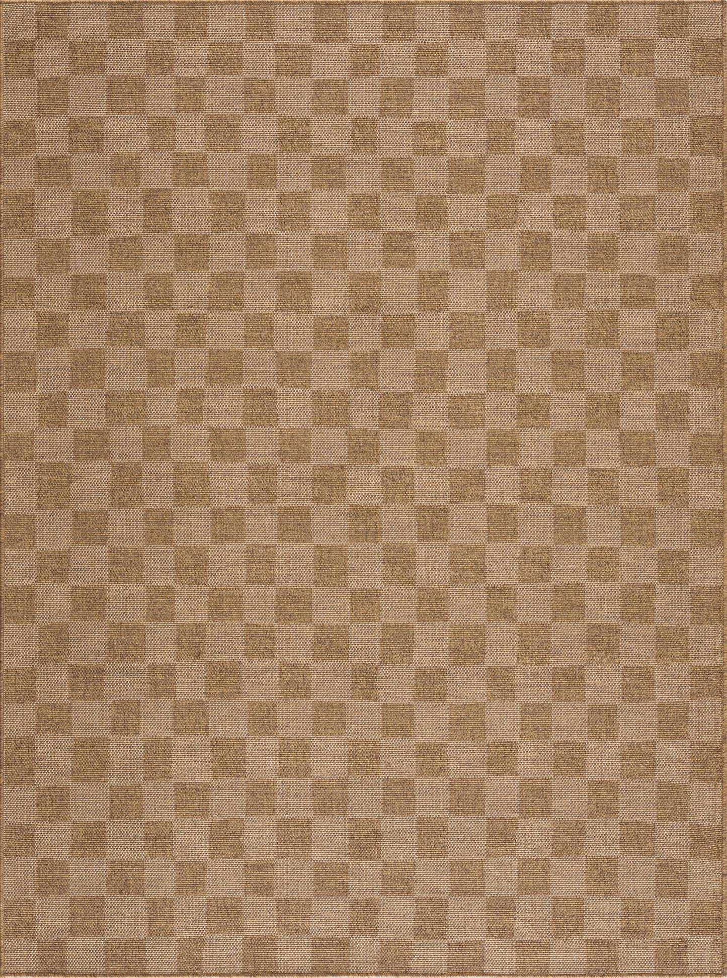 Kuval Checkered Brown Rug-0