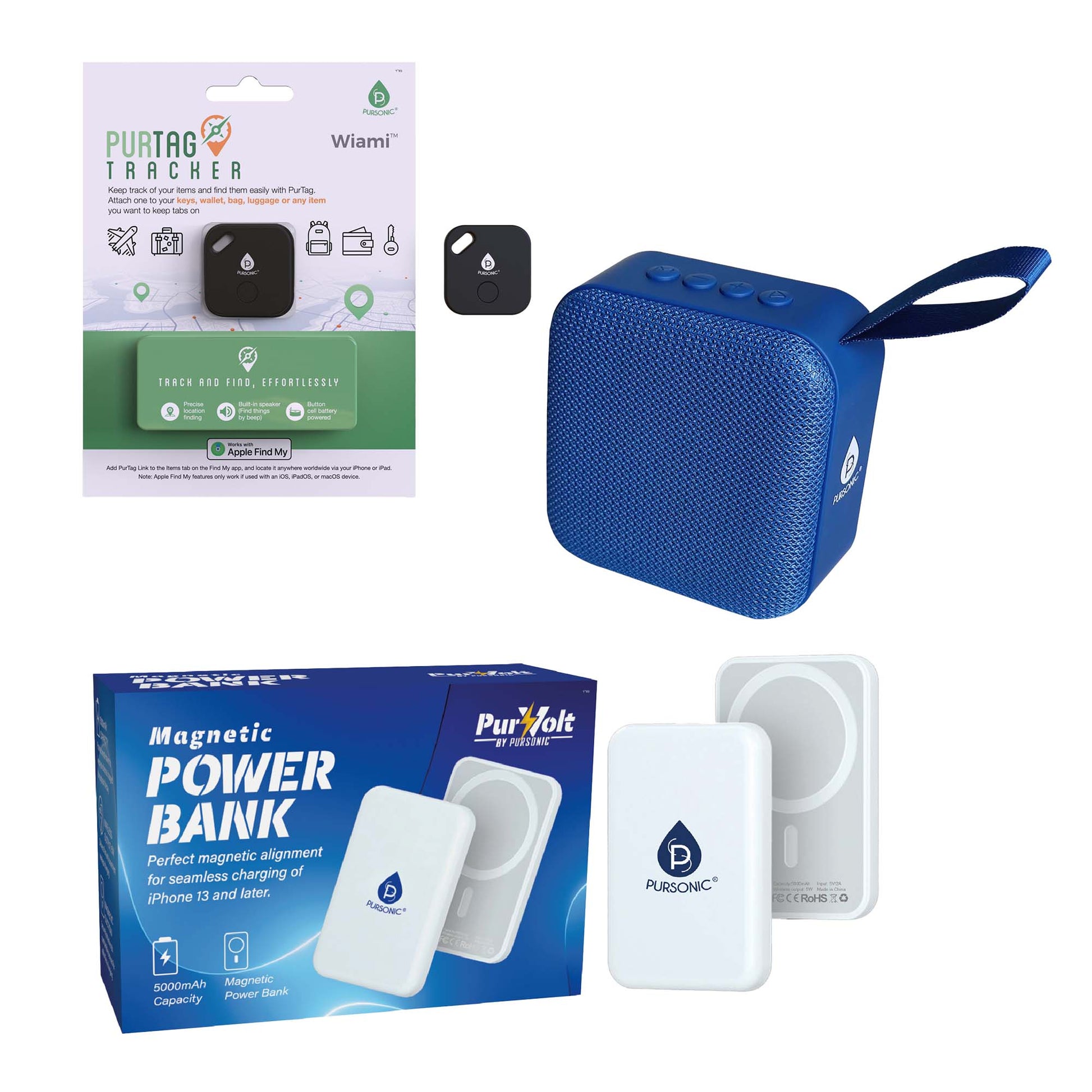 Pursonic Travel Essentials Bundle: Stay Connected, Secure, and Entertained on the Go!-0