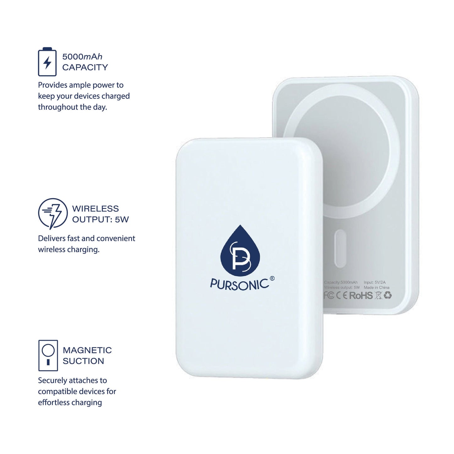 Magnetic Wireless Power Bank – Portable, Powerful, Effortless Charging-2