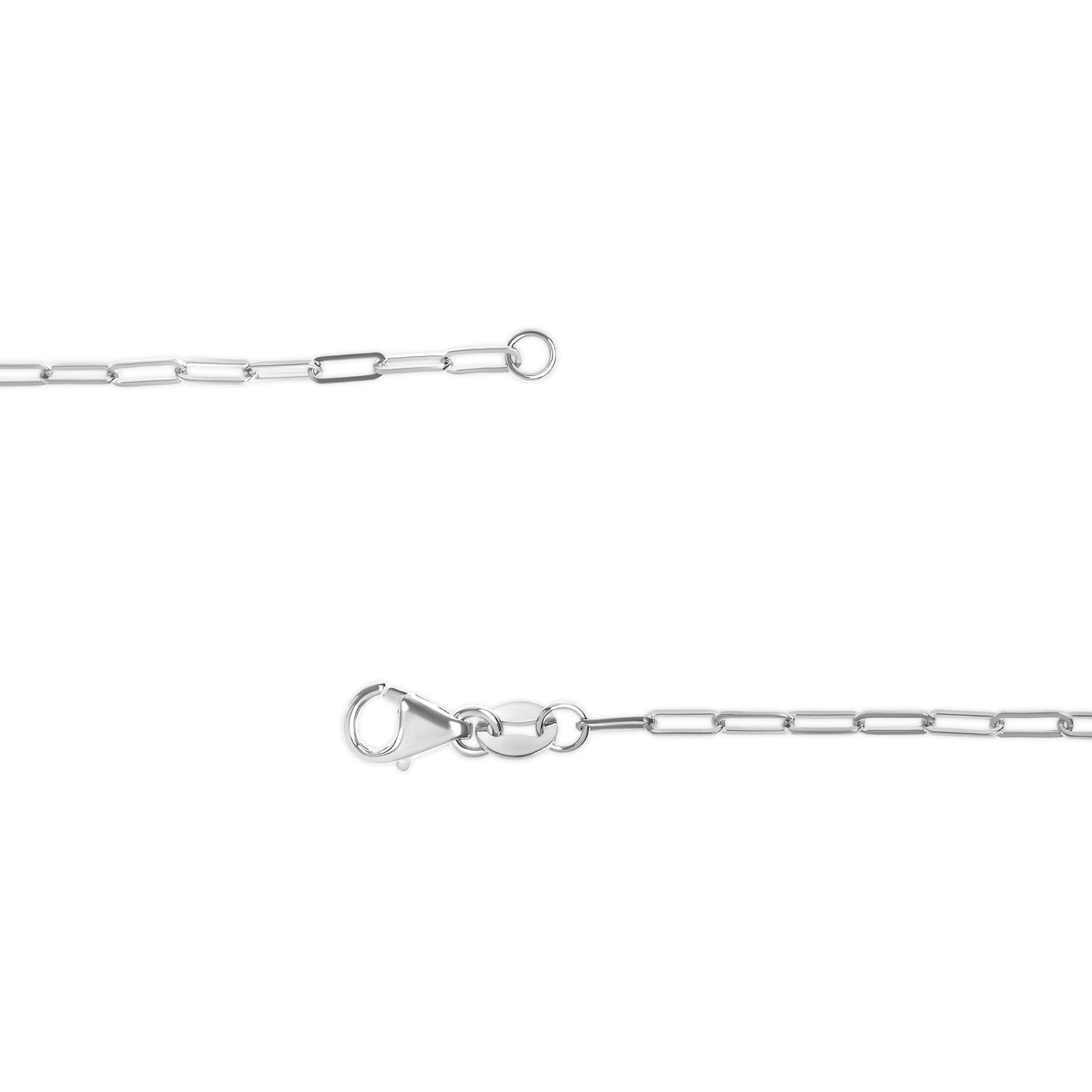 Unisex Solid 14K Gold 1.5mm Paperclip Chain Necklace - Choice of Length and Metal Color-4
